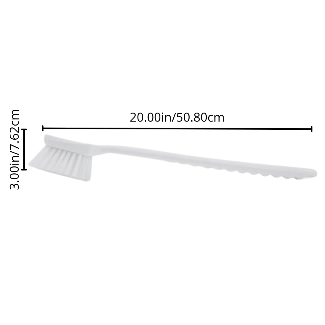 SPARTA 40501EC24 Plastic Large Scrub Brush, Kitchen Brush, Utility Brush With Long Handle For Cleaning, 20 Inches, Orange, (Pack of 6)