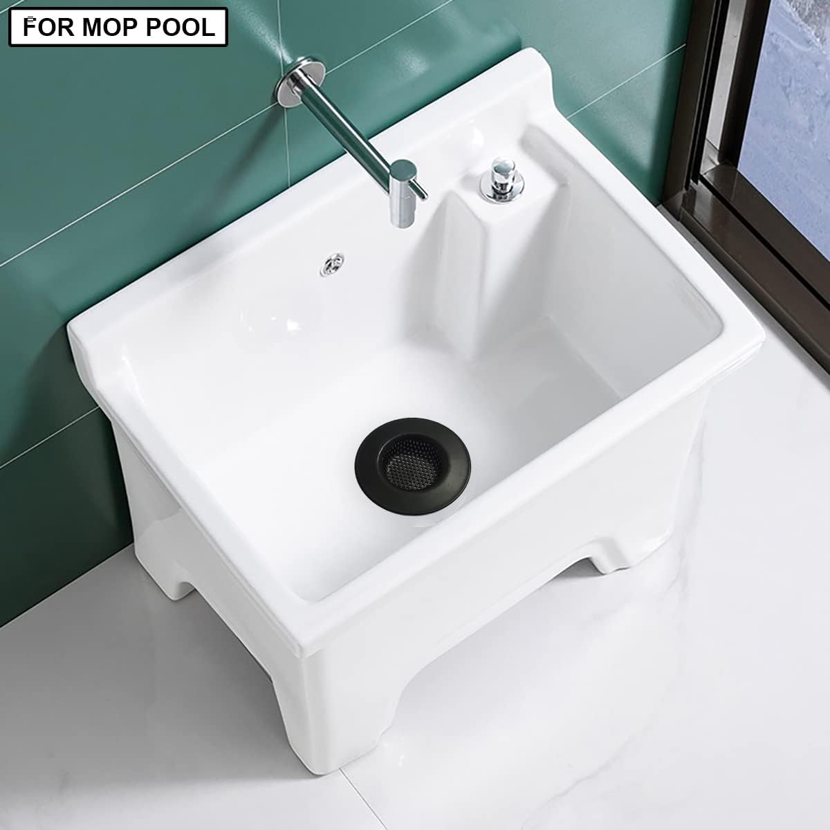 1.75" Bathtub Drain Strainers, Shower Drain Hair Catchers, Stainless Steel Drain Filter Cover for Bathroom Laundry Floor Drain, Fit for 1.75"-3.0" Drain Hole Black