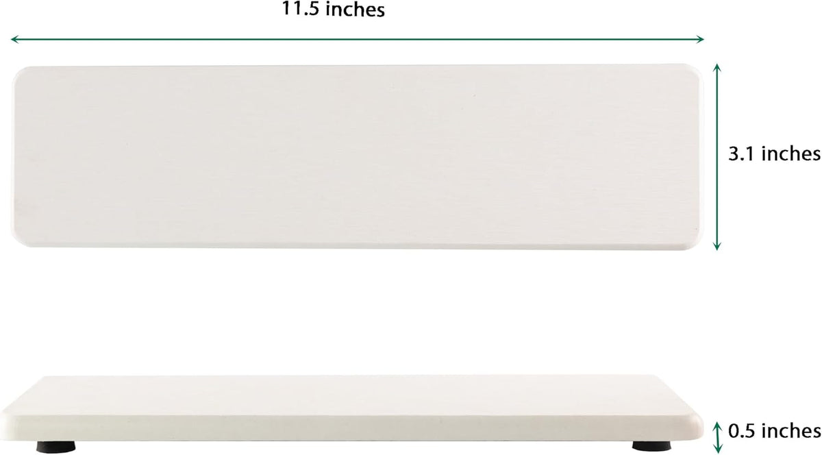 2 Pcs Water Absorbing Stone Trays, Kitchen/Bathroom Sink Soap Dish, Diatomite Tray Used for Hand Soap & Cosmetic Bottles in The Modern Home, 3.15" W x 11.8" L, White