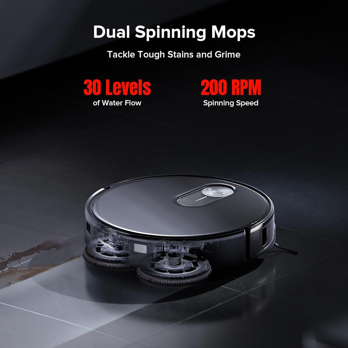 roborock Qrevo Slim Robot Vacuum and Mop Combo, 8.2cm Ultra-Slim, 3D Sensing Tech, Advanced Obstacle Recognition, 11,000Pa Suction, FlexiArm Side Brush & Mop, Auto Mop Washing & Drying, Self-Emptying