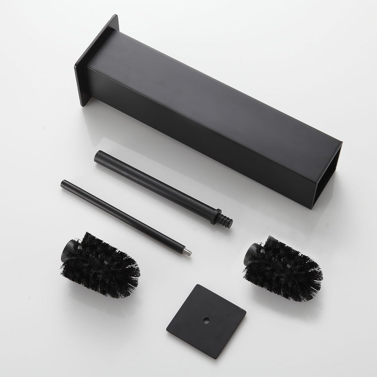 Black Toilet Brush and Holder,Toilet Bowl Brush with Extra Long Handle