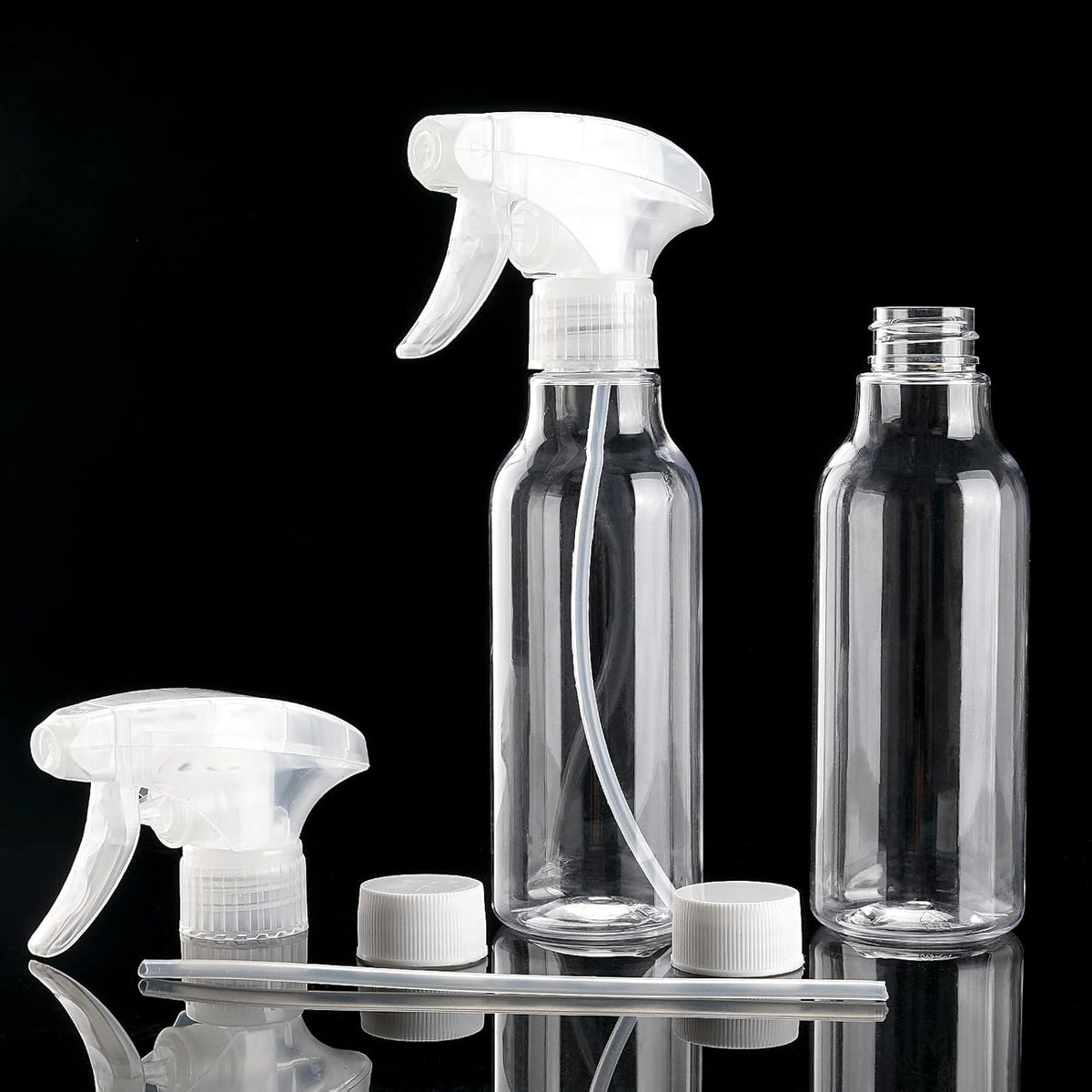 Cosywell Plastic Spray Bottles 8.8oz/260ml 2 Pack Empty Spray Bottle for Cleaning Mist/Stream Heavy Duty Water Spraying Bottle for Cooking Solutions Essential Oils Hair Care(Clear)