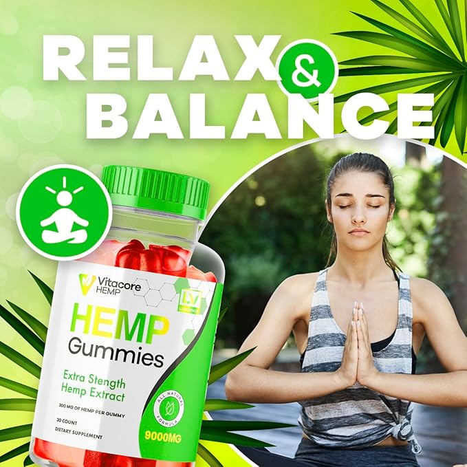 3 Pack - Vitacore Gummies - Vitacore Hemp 90 Gummies for 3 Months, Vitacore Hemp Gummies 9000 MG Per Bottle, Vitacore Gummies Me with Great Taste, Vita Core Gummies.