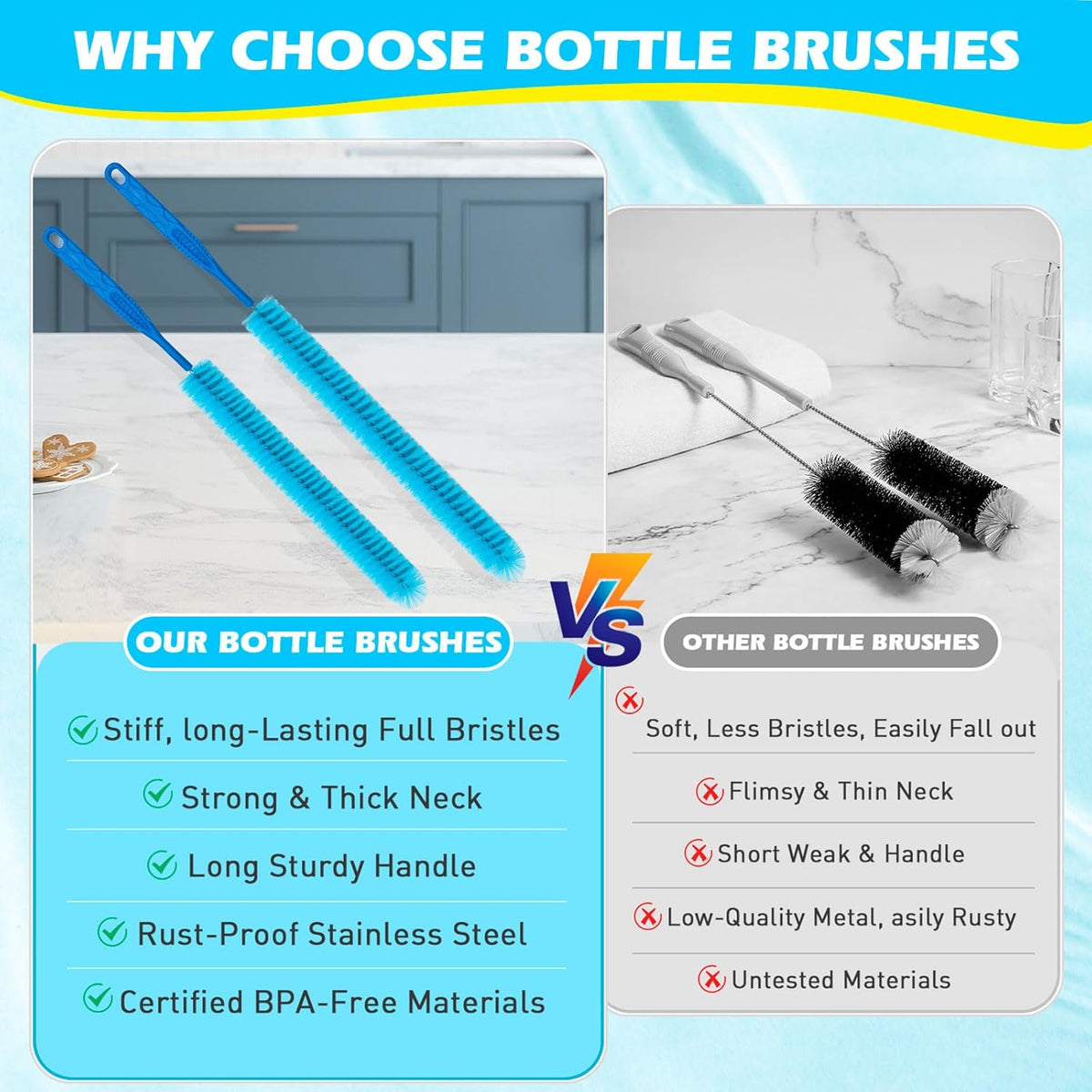 3Pack Dryer Vent Cleaner Kit, Home Improvement Essential Cleaning Tools, Up to 30 Inch Long Brush Cleaning Set,pet Hair Remover for Laundry,Drain Snake