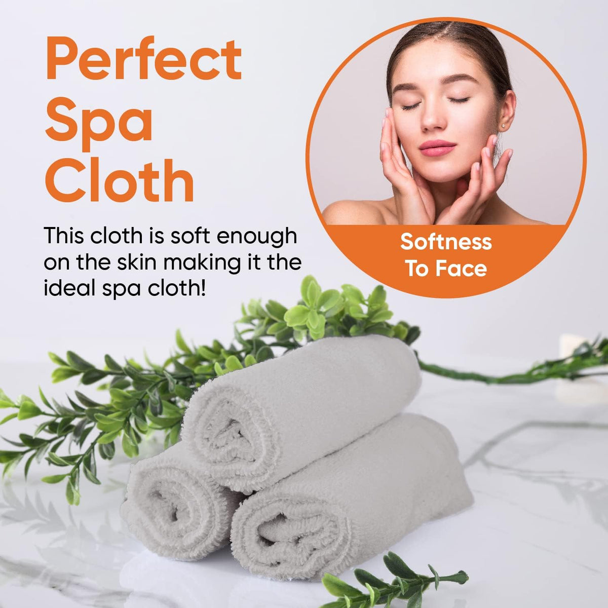 Superio Cotton Terry Washcloths Grey Towels 100% Cotton Cleaning Cloth 16" Rags Wash Clothes for Body and Face, Spa Towels, Multi Purpose (24, 16"x16")