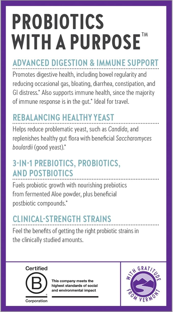 New Chapter Probiotic All-Flora - 60 ct (2 Month Supply) for Advanced Digestion & Complete Gut Health with Prebiotics + Postbiotics, Clinically Studied Strains, 100% Vegan, Non-GMO, Shelf Stable