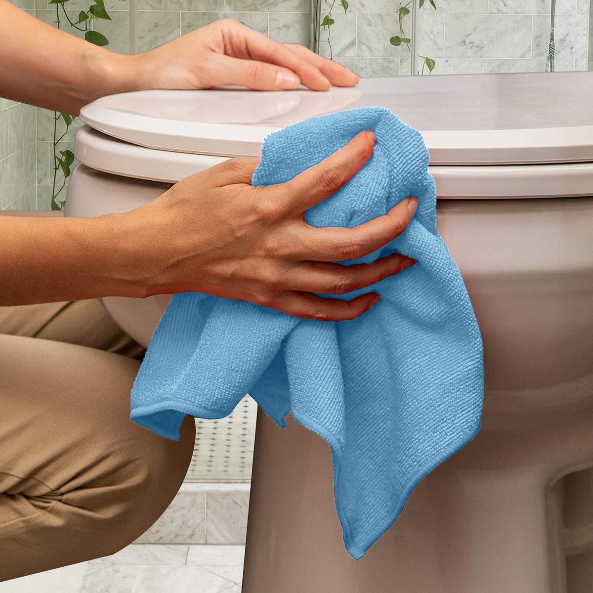 Avalon Towels Microfiber Cleaning Cloths (Value Pack of 36) Size 16" x 16", Highly Absorbent Cleaning Rags, Lint Free Cleaning Towels, Reusable and Washable, Microfiber Towels for Cars (Multi Color)