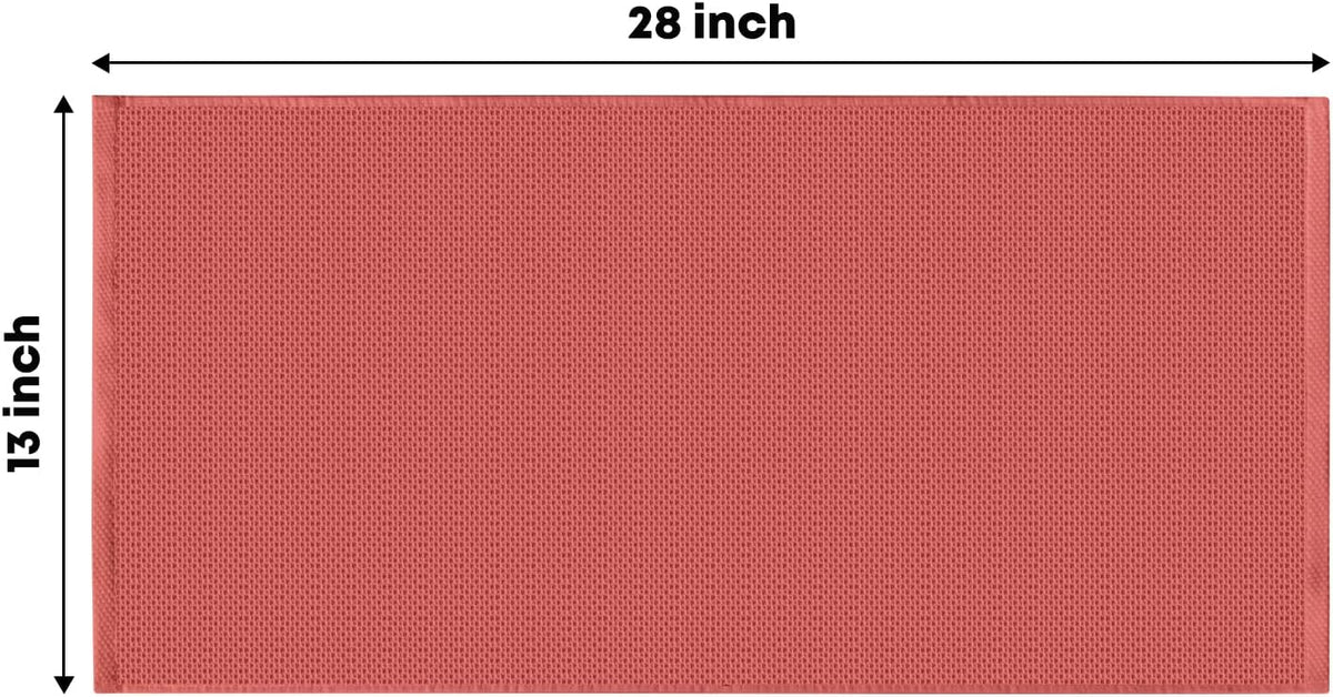 Artoid Mode 100% Cotton Red Waffle Weave Kitchen Dish Cloths, 13x28 Inch Ultra Soft Absorbent Quick Drying Kitchen Dish Towels Set of 4