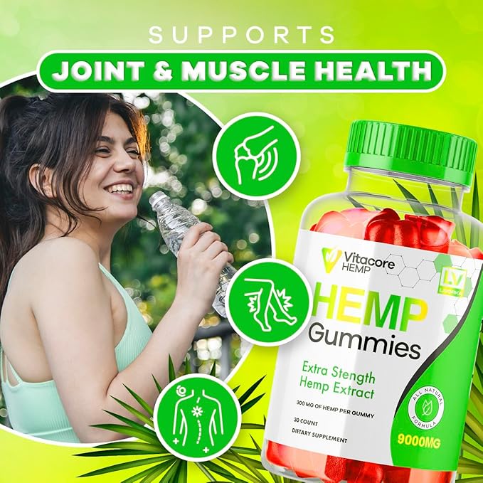 3 Pack - Vitacore Gummies - Vitacore Hemp 90 Gummies for 3 Months, Vitacore Hemp Gummies 9000 MG Per Bottle, Vitacore Gummies Me with Great Taste, Vita Core Gummies.