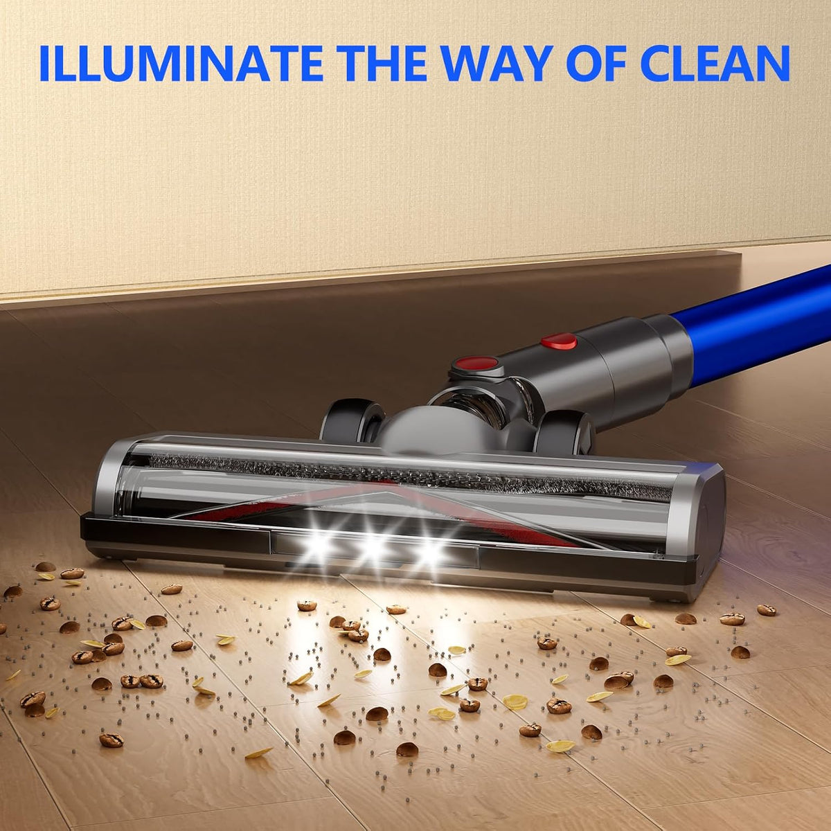 Cordless Vacuum Cleaner, 450W 40Kpa Powerful Stick Vacuum, Up to 50Mins Rechargeable Battery, Vacuum Cleaners for Home Anti-Tangled Lightweight Handheld for Hardwood Floor, Carpets, Pet Hair
