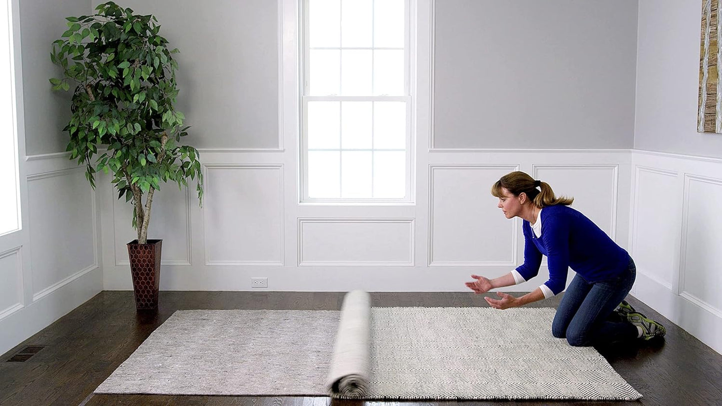 RUGPADUSA - Dual Surface - 7'x9' - 1/8" Thick - Felt + Rubber - Non-Slip Backing Rug Pad - Adds Low-Profile Comfort and Protection