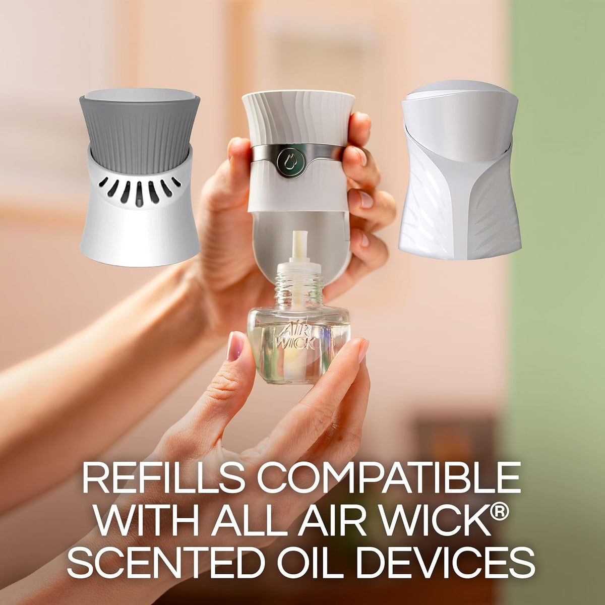 Air Wick Plug In Scented Oil Refills, Eucalyptus + Berries, Air Fresheners for Home Long Lasting, Room Fresheners,Air Freshener Plug In, Essential Oils, Home Essentials for Small&Large Spaces,5 ct