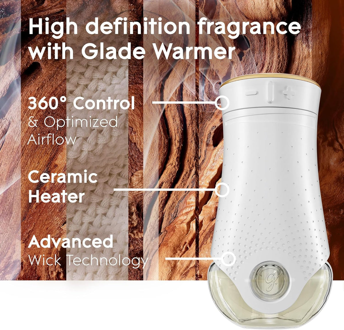 Glade PlugIns Refills Air Freshener, Scented and Essential Oils for Home and Bathroom, Cashmere Woods, 6.7 Fl Oz, 10 Count (Packaging May Vary)