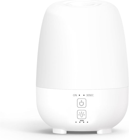 150ML Cordless Essential Oil Diffuser, Built-in 6000mAH Rechargeable Battery, 7-Hour Runtime, 7 LED Color Changing Lights