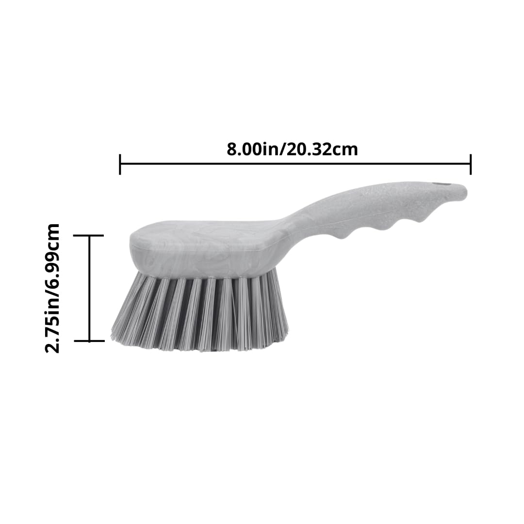 SPARTA 40541EC04 Plastic Scrub Brush, Utility Brush, Kitchen Brush With Hanging Hole For Cleaning, 8 Inches, Yellow