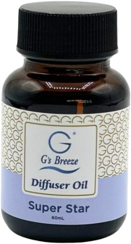 G's Breeze Super Star Diffuser Oil Refill - Essence of Star-Studded Glamor - Transform Any Space with Invigorating Fragrance – Ideal for Home & Office – Long-Lasting Freshness Aroma - 60 ML
