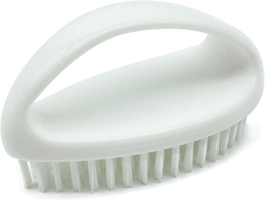 Scrub Brush for Cleaning Scrubbing Heavy Duty Stiff Nylon Bristles Cleaning Brush Multi-Purpose, White & Small Size
