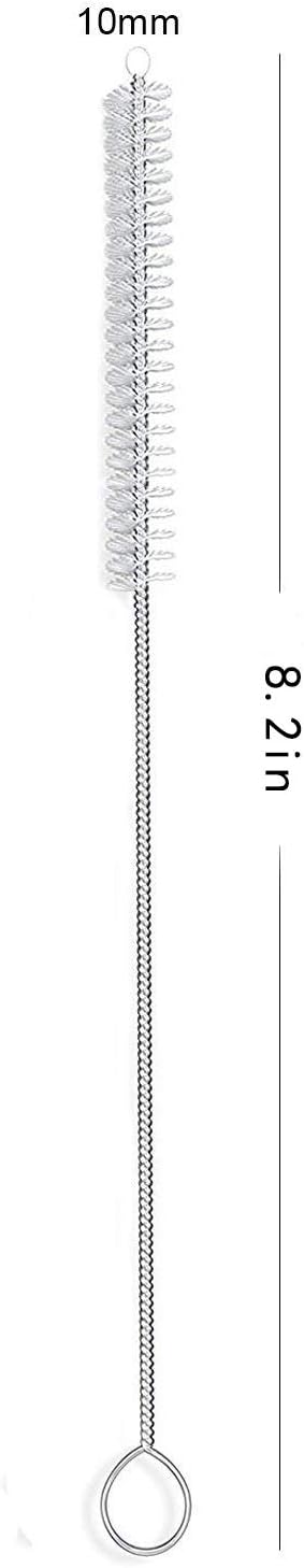 Straw Brush, Nylon Pipe Tube Cleaner 8.2-ihch X 2/5-inch Set of 10
