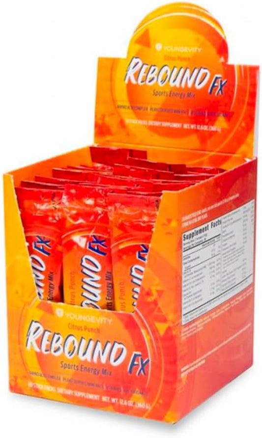 Youngevity Rebound FX ON-The-GO Pouches Citrus Punch - 30 CT Box