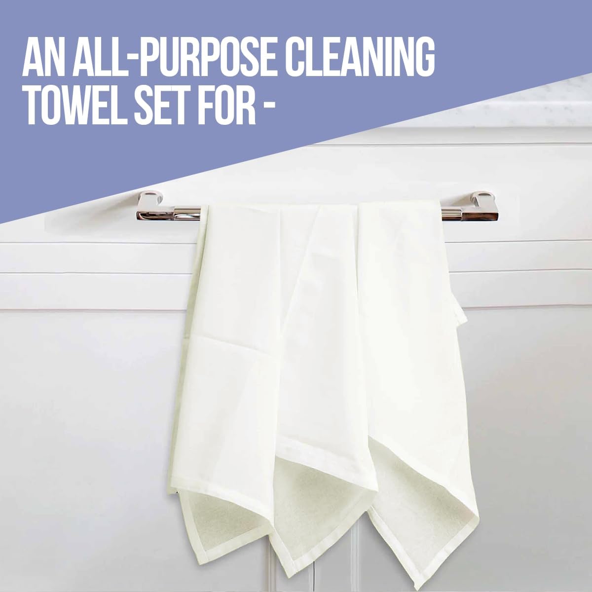 WHITEWRAP Flour Sack Towels| Tea Towel for Crafts| Kitchen Dish Cotton Blank Towel for Embroidery|Baking Bread Proofing Linen Cover| Thick Absorbent Quick Dry| 2 Pack 28"x28" Natural