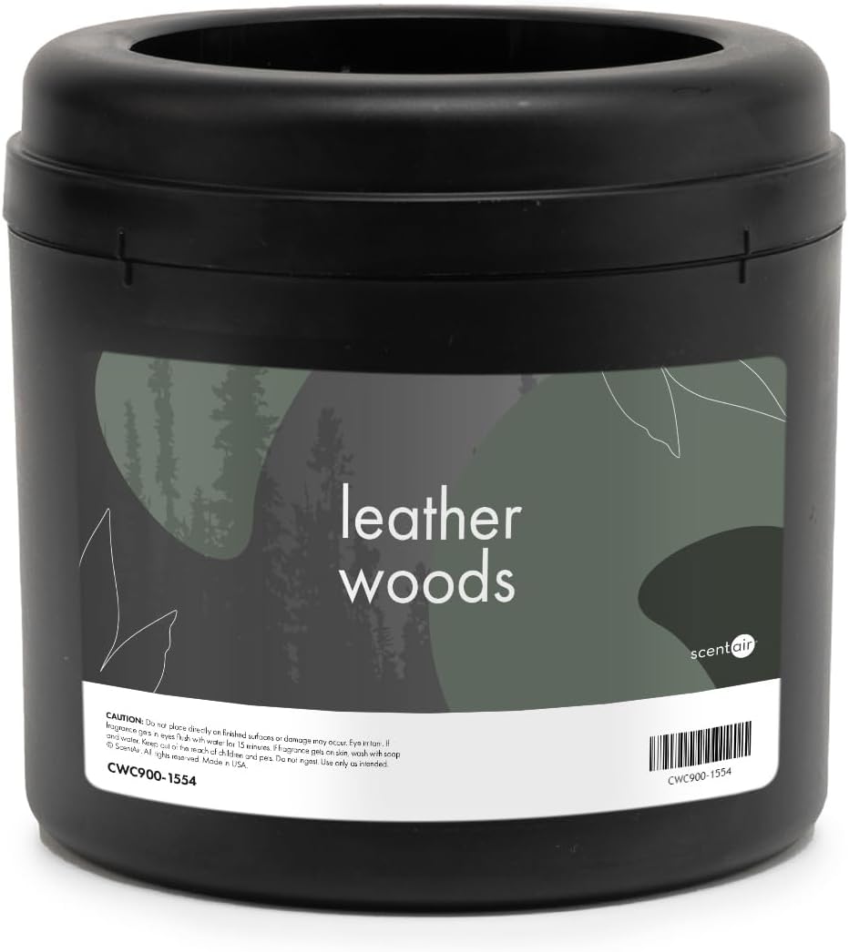 ScentAir Whisper Home Monthly Plug-in Refill, Fragrance Cartridge for Home and Office, Amazon Exclusive, Leather Woods