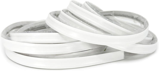 InstaTrim New & Improved Self-Adhesive Caulk Trim, 1/2" x 10', 2-Pack, Flexible, Waterproof, Stain Resistant for Bathroom, Floors, Walls, DIY Project, White