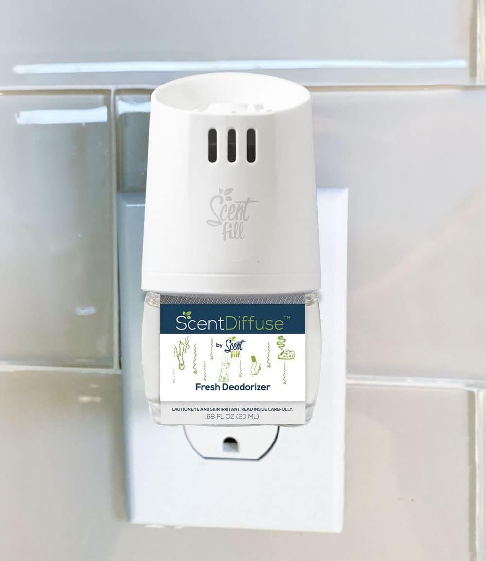 Scent Fill Fresh Deodorizer Plug in Air Freshener, 4 Scented Oil Refills