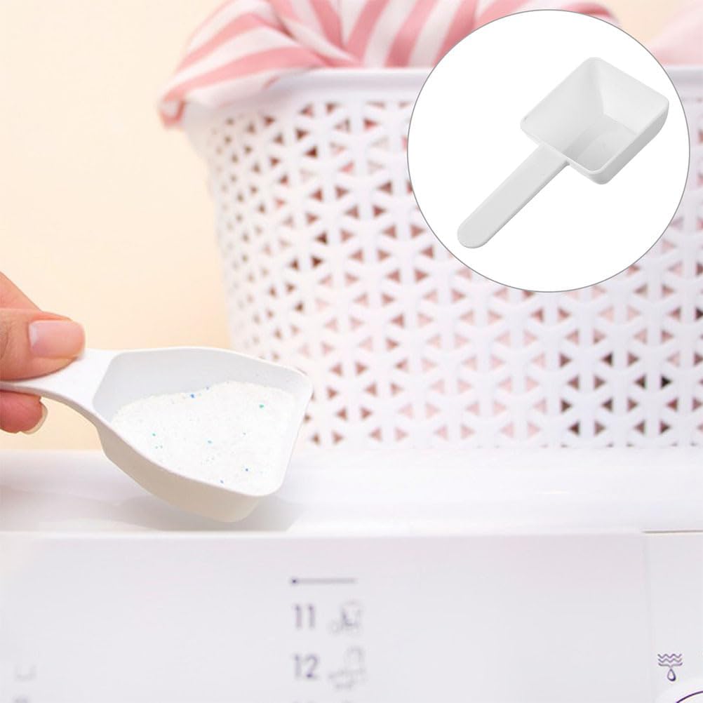 VOSAREA 30pcs Plastic Measuring Spoons Laundry Powder Small Scoops for Home Use Reusable and Portable Scooper for Powders (3.73X1.77X0.98 Inch)