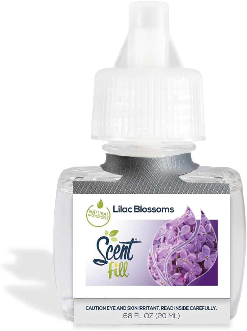 Scent Fill Lilac Blossoms Plug in Air Freshener, 4 Scented Oil Refills