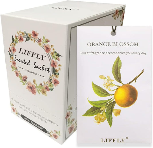 14 Packs Orange Blossom Sachets fit Drawer and Closet Long Lasting Gift