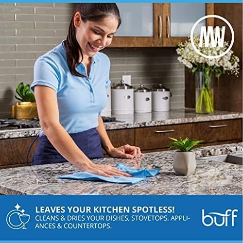 12" x 12" MW Pro Multi-Surface Microfiber Cleaning Cloths | Blue - 12 Pack | Premium Microfiber Towels for Cleaning Glass, Kitchens, Bathrooms, Automotive, Supplies & Products