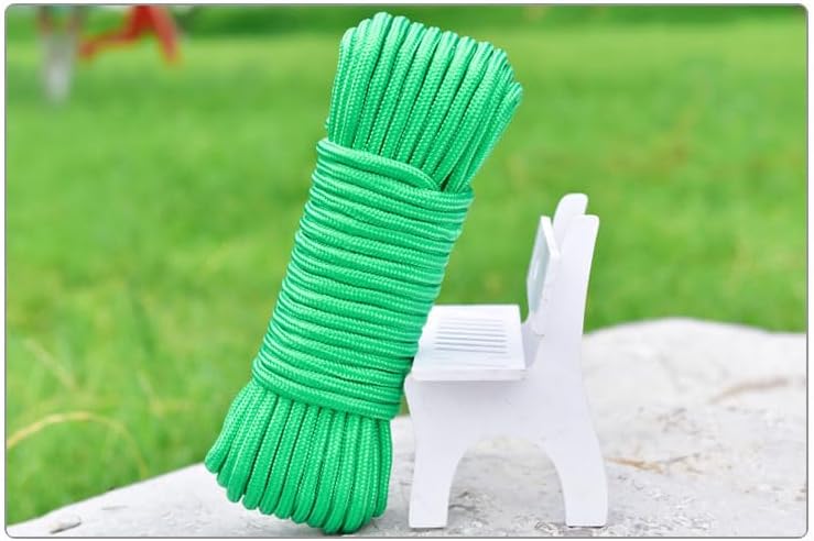 DurReus Travel Clothesline for Cruise Ship Long Cords Camper Accessories Laundry Clothes Drying Line Garage Tool Ropes Green Pack 2