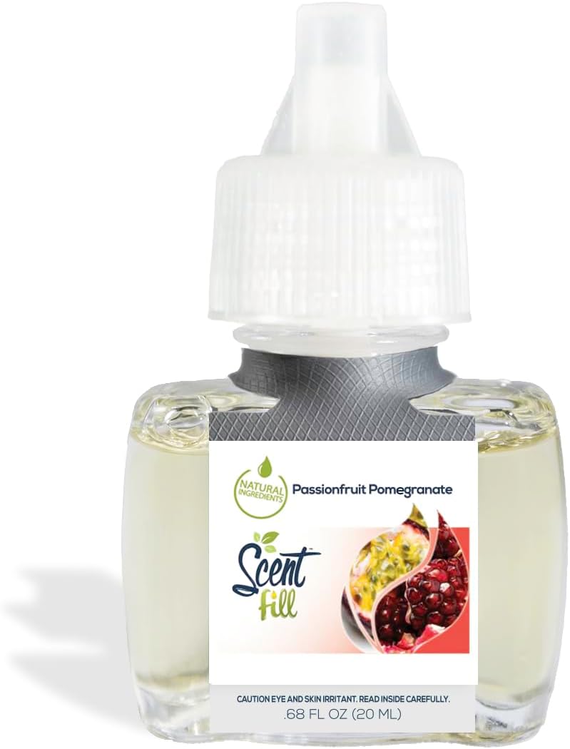 Scent Fill Passionfruit Pomegranate Plug in Air Freshener, 4 Scented Oil Refills