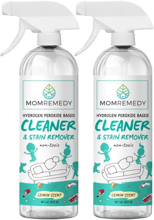 MOMREMEDY Hydrogen Peroxide All Purpose Cleaning Spray | Multipurpose Home Cleaner | Fabric and Laundry Stain Remover | All Surface Kitchen and Bathroom | Non Toxic