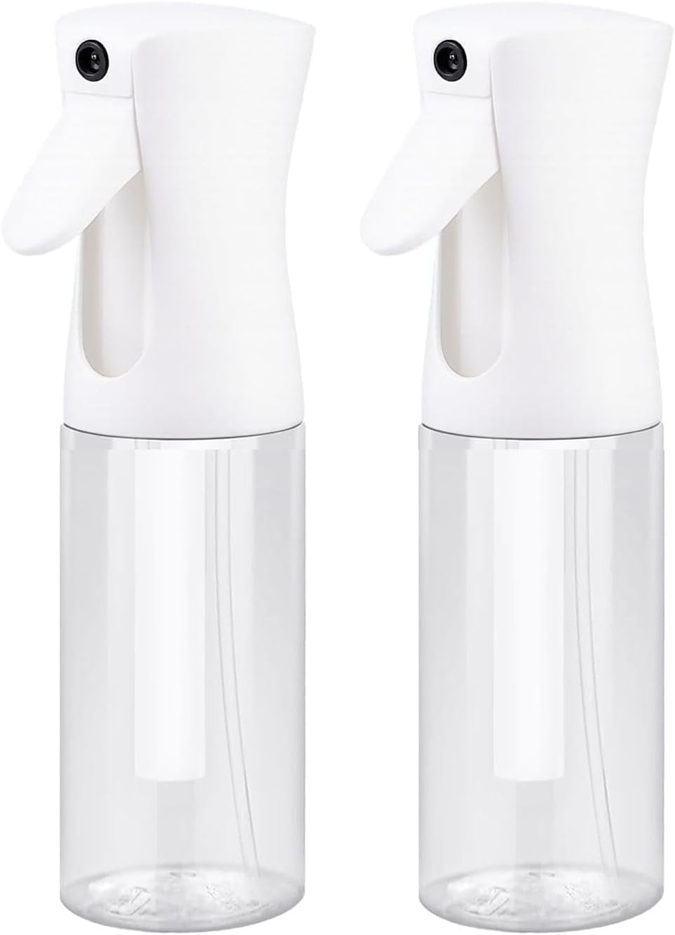 VigorPath Continuous Spray Bottle for Hair – Fine Mist Mister for Hairstyling, Cleaning, Plants, Pets, Barbers, Salons, and Essential Oil Applications (150ml/5 oz) Clear 2 Pack