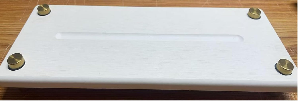 Water Absorbing Stone Sink Caddy Kitchen Sink Organizer Tray, Diatomite Bathroom Counter Tray, Gold Faucet Drying Mat Coaster Soap Dish Rack Riser Dispenser Sponge Holder, White 12.5" x 4.5"