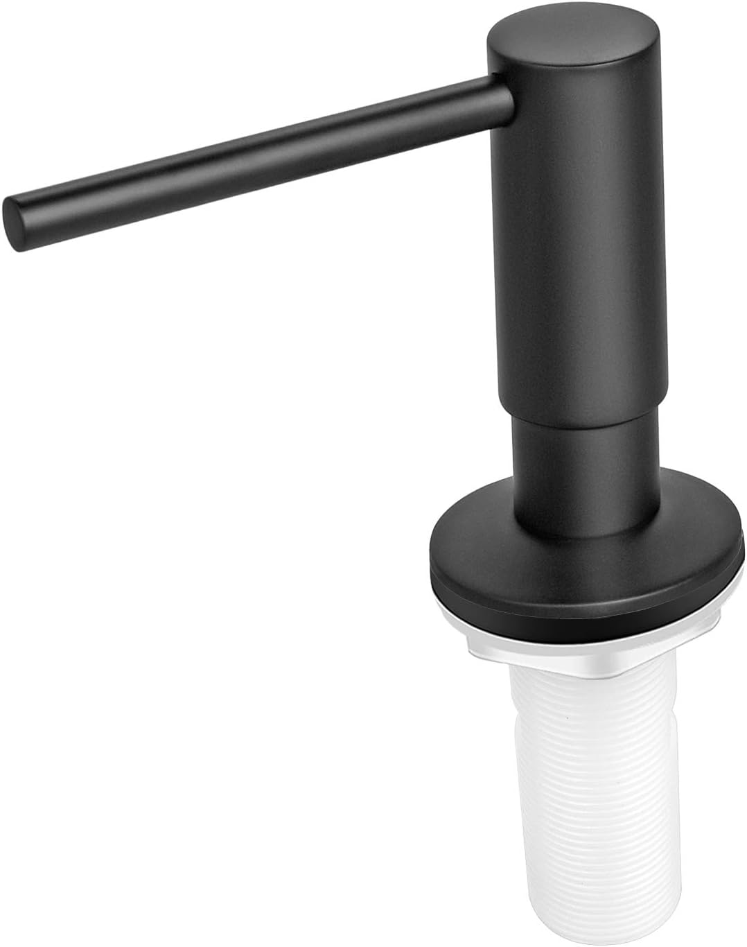 Samodra Sink Soap Dispenser, Metal Pump Head Liquid Lotion Countertop Kitchen Bathroom Soap Dispenser with 17 OZ PET Bottle (Black Matte)