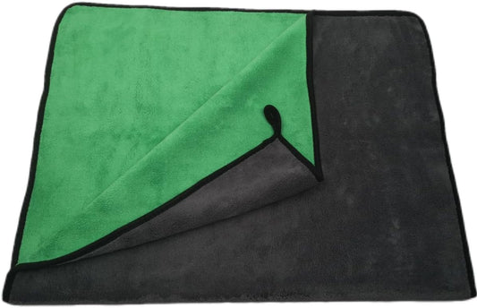 Large Microfiber Drying Towel for Car, Great Thick Soft Plush Towels, 36 x 24inches 800GSM Thickness, Quality, Washable, Absorbency No Scratch Lint Free Drying Towel (36 x 24inches,Grey-Green,1pack)