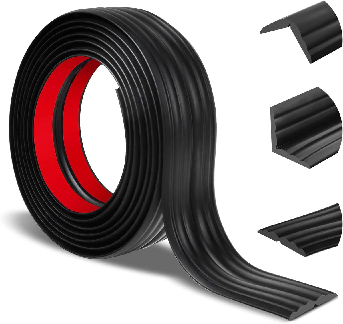 Wall Corner Protector Peel and Stick Corner Trim Molding Flexible Inside & Outside Wall Edge Guard Self Adhesive Moulding Trim for Edge Use, Black, 2.3” W x 40’ L