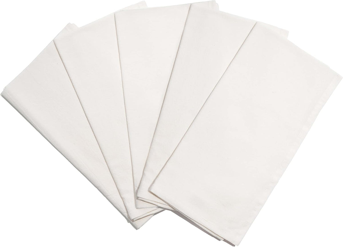 Bread Towels for Proofing Cover - 100% Organic Cotton Bread Cloth for Rising - Breathable Tea Towel for Bread Making - Unbleached Baking Towels - Bread Basket Cloth Napkin - 27"x27" (Natural - 5 Pack)