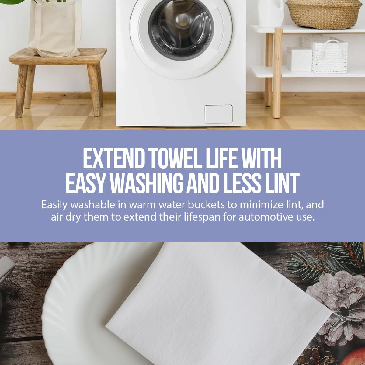 WHITEWRAP Flour Sack Towels| Tea Towel for Crafts| Kitchen Dish Cotton Blank Towel for Embroidery|Baking Bread Proofing Linen Cover| Thick Absorbent Quick Dry| 6 Pack 28"x28" Natural