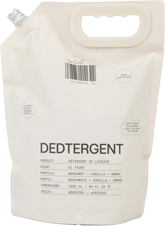DedCool Liquid Laundry Dedtergent | 01 Taunt | Luxurious Long-Lasting Signature Scent Detergent | Effective Stain Removal | Infused with Natural Essential Oils | Non-Toxic | 120 Washes | 64 fl oz