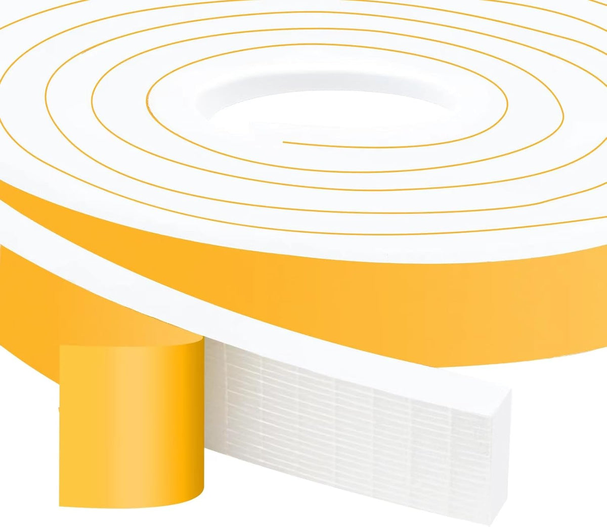 High Density Foam Weather Stripping Door Seal Strip Insulation Tape Roll for Insulating Door Frame, Window, Air Conditioner Self Adhesive Sealing Weatherstrip Dustproof (1 in x 1/2 in x 40 Ft)