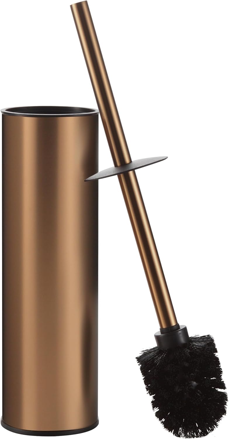 BGL Rose Gold Toilet Brush and Holder,Stainless Steel Toilet Brushes for Bathroom with Holder