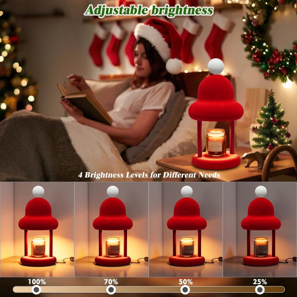 Fuzzy Candle Warmer Lamp with Timer, Dimmable Wax Warmer Lamp, Candle Melter Lamp for Jar Candles, Christmas Birthday Gifts for Mom Women
