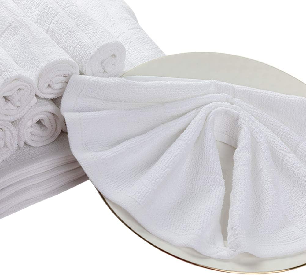 Glynniss Dishcloths Kitchen Highly Absorbent Dish Rags 100% Cotton Dish Cloths for Washing Dishes, Cleaning (11 x 11 Inches, 24 pcs, White)