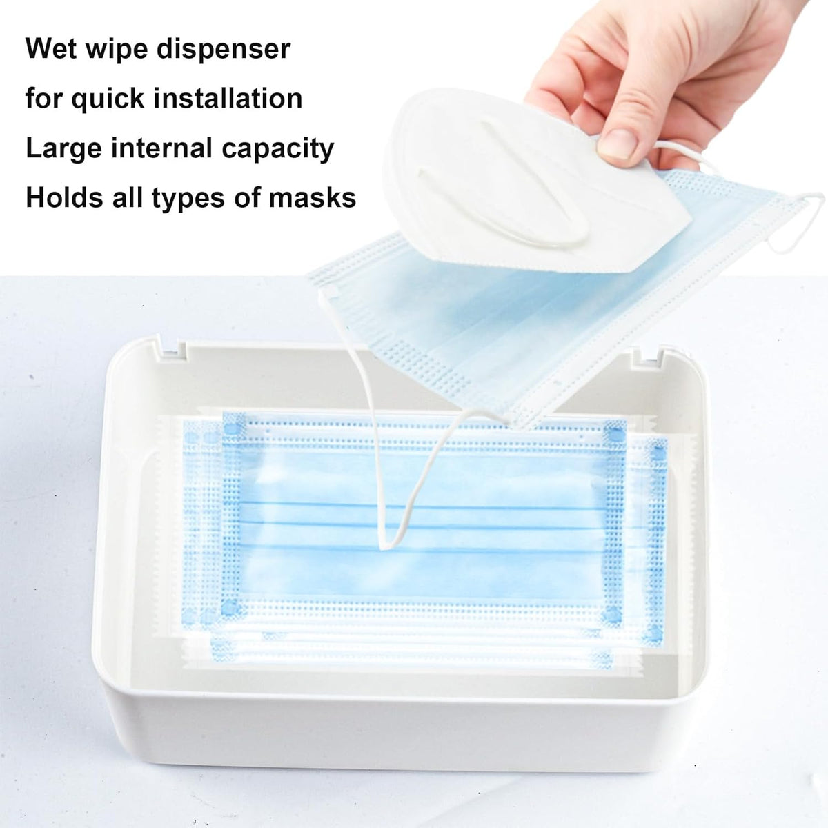 1 Pcs Diaper Wipes Dispenser, Refillable Wipe Container, Wipe Container with Sealing Design Lid, Keep Wipes Fresh,Wet Wipes Cases (Black)