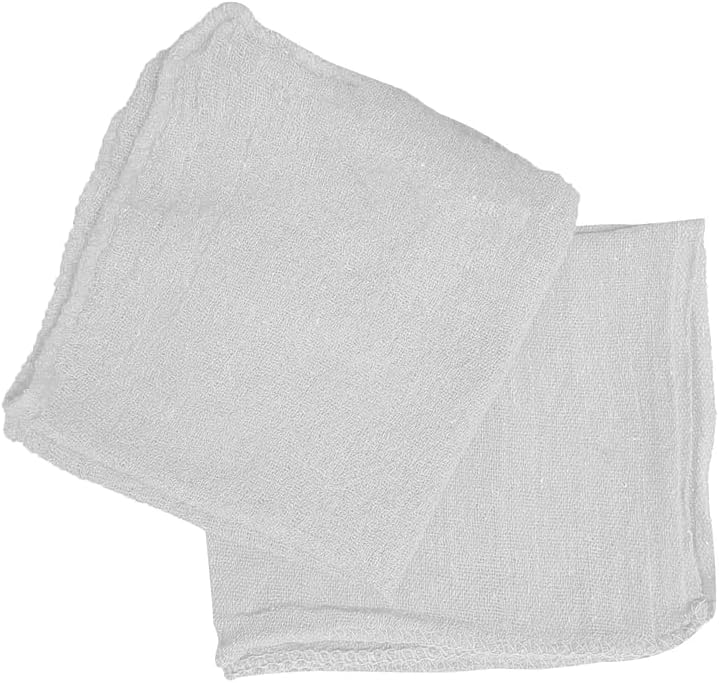 Shop Towels (White, 1000-Pack) - Bulk Cleaning Towel in a Bag, Mechanic Cotton Wipes for Car Maintenance, Auto Mechanics & Garage, Wipe Grease & Oil, Machine Wash & Reusable