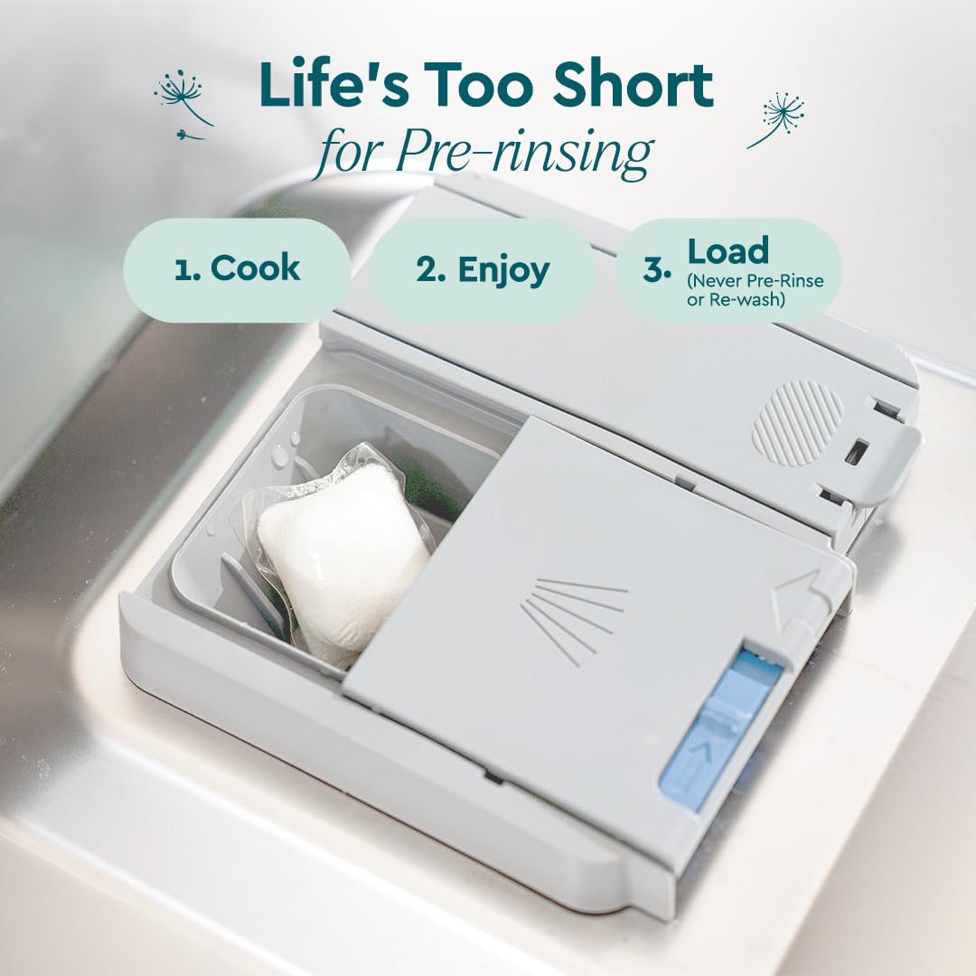 Puracy Dishwasher Pods, Natural Dishwasher Detergent, Free & Clear Dish tabs - Enzyme-Powered, Spot & Residue Free - TikTok Trend Items, Must Haves from TikTok Made Me Buy It (Free & Clear, 100 Count)