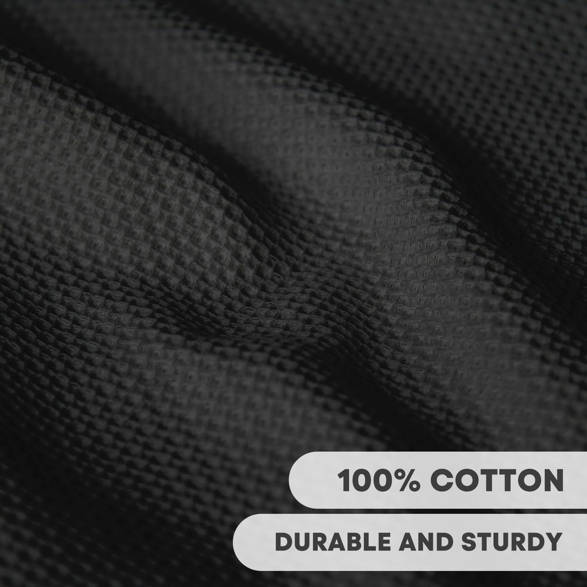Artoid Mode 100% Cotton Black Waffle Weave Kitchen Dish Cloths, 12x12 Inch Ultra Soft Absorbent Quick Drying Kitchen Dish Towels Set of 6